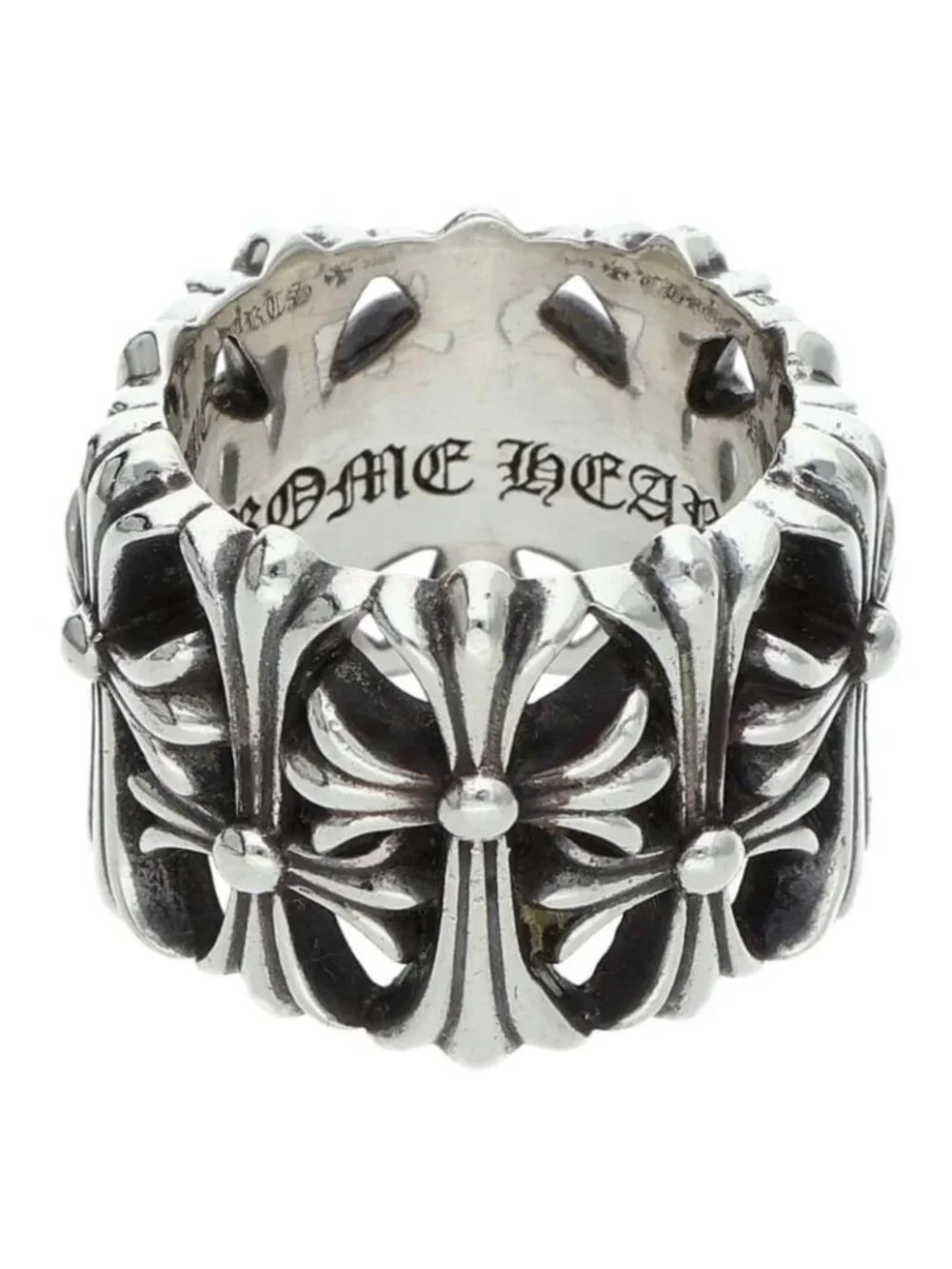 Chrome Hearts Cemetery Cross Silver Ring